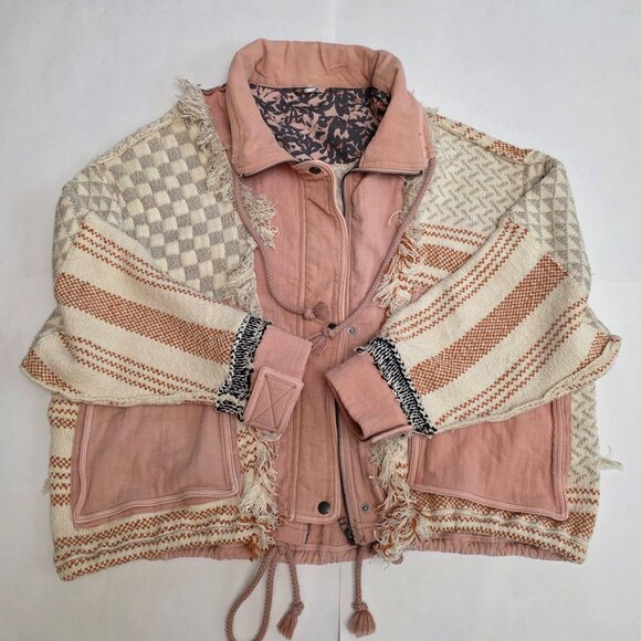 Free People Everything Nice Jacket in Sugar Rose Combo - Picture 7 of 16